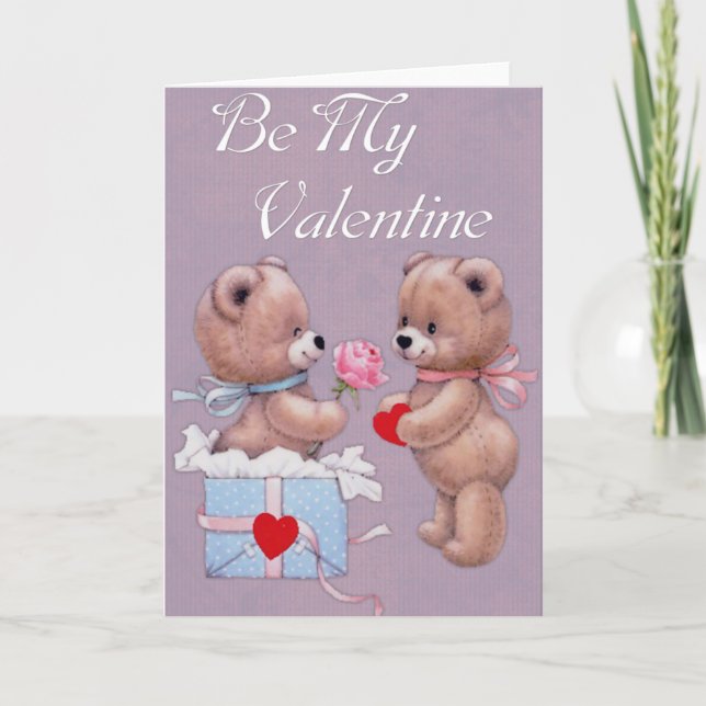 Valentine's Day Greeting Card :: Two Teddy Bears 2 (Front)