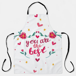 Valentine's day greeting card with hearts,  flower apron