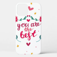 Valentine's day greeting card with hearts, flower