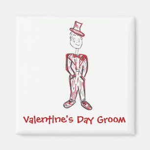 Valentine's Day Groom Magnet