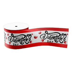 Valentine's day grosgrain ribbon