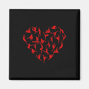 Valentines Day Gym Motivational Gymnastics Heart Magnet