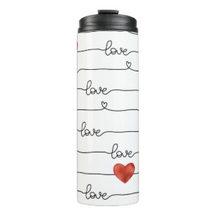 Valentine's Day hand drawn illustration pattern wi Thermal Tumbler