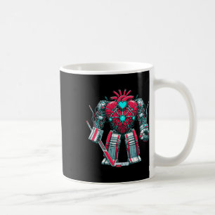 Valentine's Day Heart Ai Robot Ice Hockey Goalie S Coffee Mug
