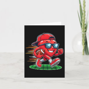 Valentines Day Heart American Football Boys Men Ki Card