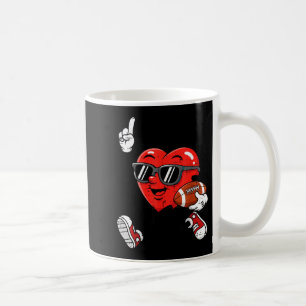 Valentines Day Heart American Football Player Men Coffee Mug