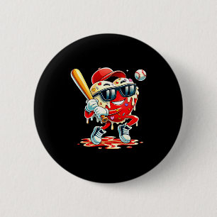 Valentines Day Heart Baseball Drip Ice Cream Boys  6 Cm Round Badge
