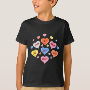 Valentine's Day Heart Candy Boys Girls Kids  T-Shirt