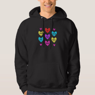 Valentine's Day Heart Candy  Matching Couples Love Hoodie
