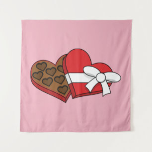 Valentine's Day Heart Chocolate Box Tapestry