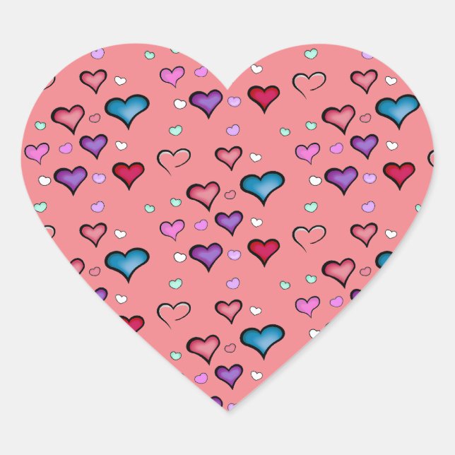 Valentine's Day heart  Classic Round Sticker (Front)