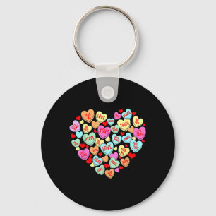 Valentines Day Heart Conversation Candy Sweetheart Key Ring