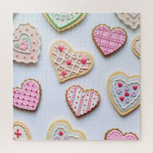 Valentine's day heart cookies   jigsaw puzzle