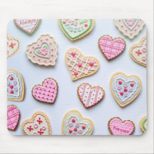 Valentine's day heart cookies  mouse pad