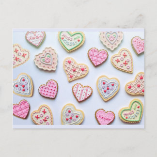 Valentine's day heart cookies        postcard