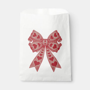 Valentine's day Heart Coquette bow Retro Valentine Favour Bag