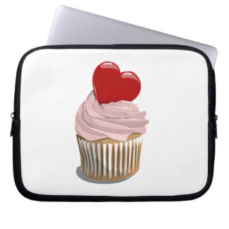 valentine's Day heart cupcake laptop sleeve