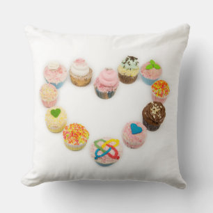 valentine's day heart cupcakes pillow