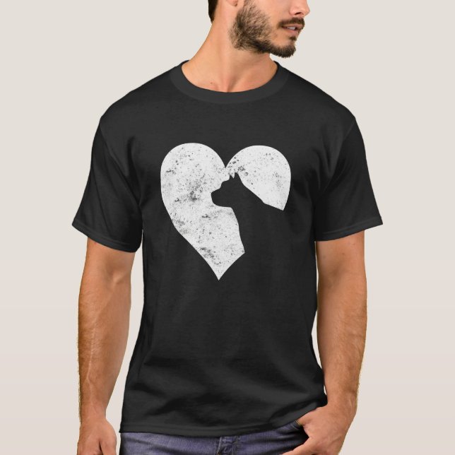 Valentine's Day Heart Cute Pitbull Dog Lover Dog M T-Shirt (Front)
