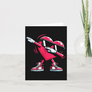 Valentines Day Heart Dab Cute Love Dance Boys Kids Card