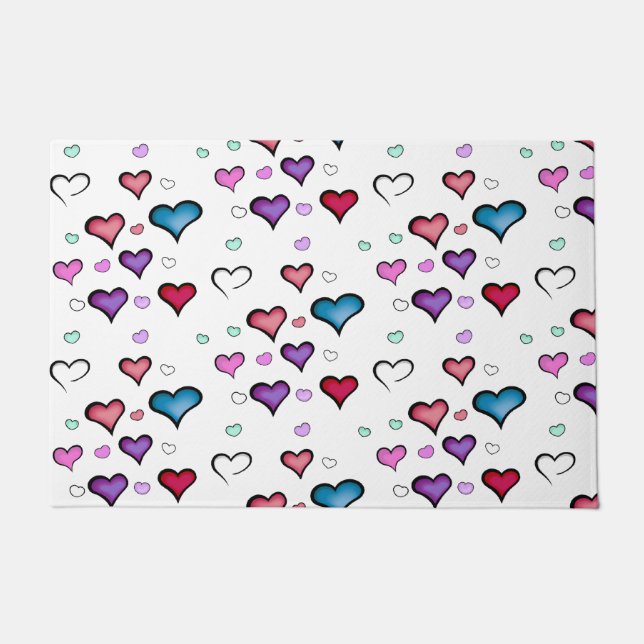 Valentine's Day heart  Doormat (Front)