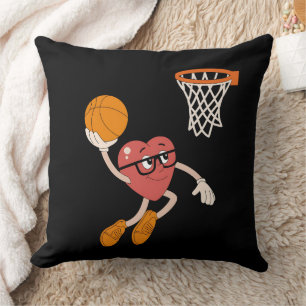 Valentine's Day Heart Dunking Cute Basketball Cushion