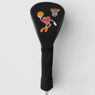 Valentine's Day Heart Dunking Cute Basketball Golf Head Cover