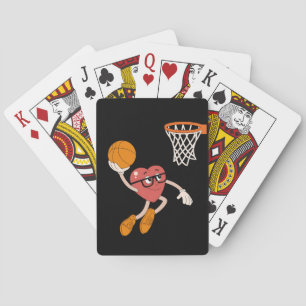Valentine's Day Heart Dunking Cute Basketball Playing Cards