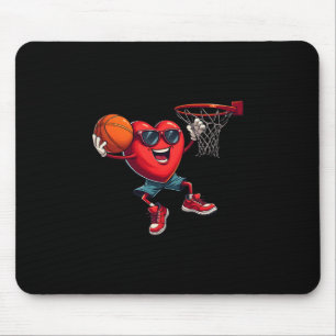 Valentines Day Heart Dunking Sketll For Boys Kids  Mouse Pad