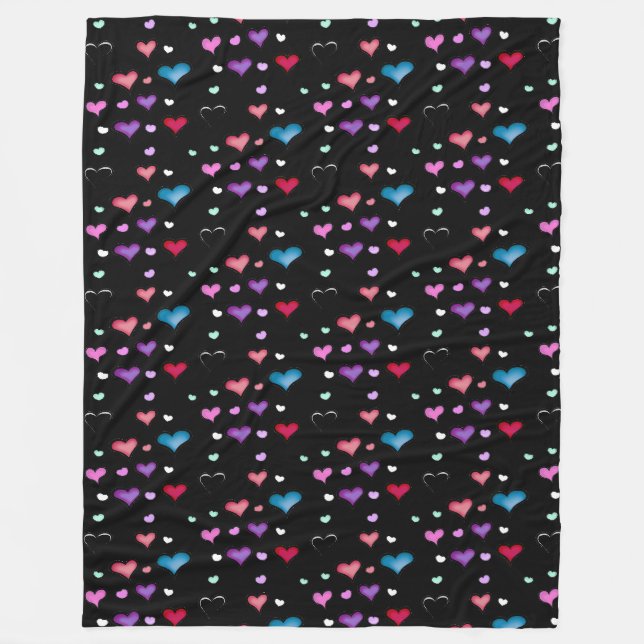 Valentine's Day heart   Fleece Blanket (Front)