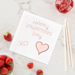 Valentine's Day Heart Foil Napkins