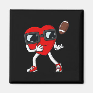 Valentines Day Heart Football Receiver Tight End B Magnet