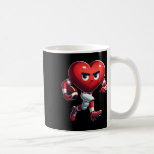 Valentine's Day Heart Footbyll Player Coffee Mug