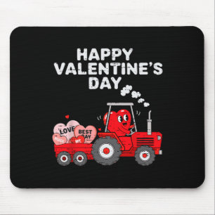Valentines Day Heart In Tractor Funny Farm Toddler Mouse Pad