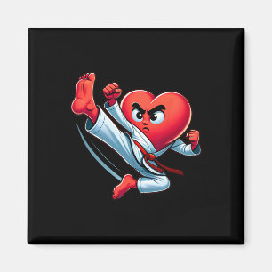 Valentine's Day Heart Karate Kick Mma Taekwondo Mu Magnet