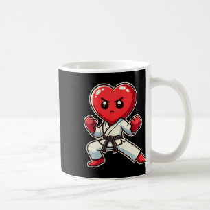 Valentine's Day Heart Karate Taekwondo Mma Martial Coffee Mug
