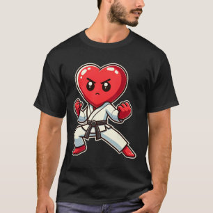 Valentine's Day Heart Karate Taekwondo Mma Martial T-Shirt