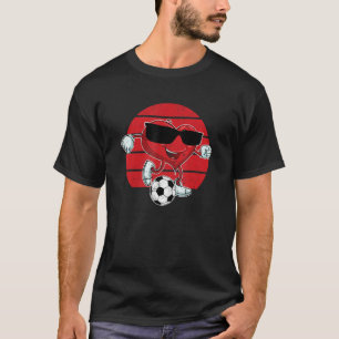 Valentine's Day Heart Kicking A Soccer Ball Cool   T-Shirt