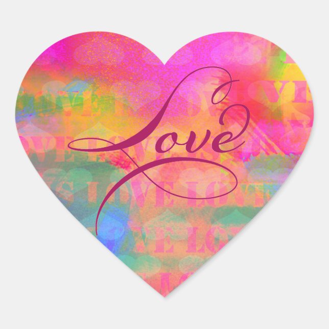 Valentine's Day Heart Love Sticker (Front)