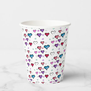 Valentine's Day heart Paper Cups