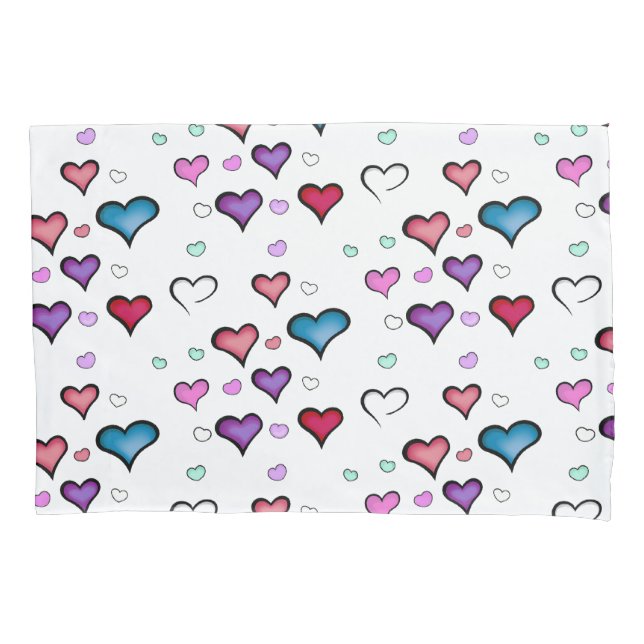 Valentine's Day heart  Pillowcase (Front)