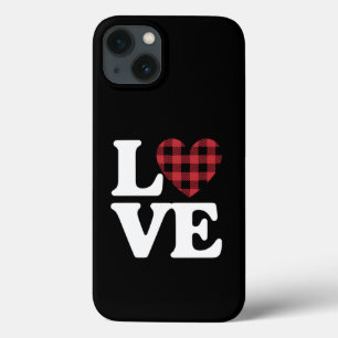Valentines Day Heart Plaid Love  iPhone 13 Case