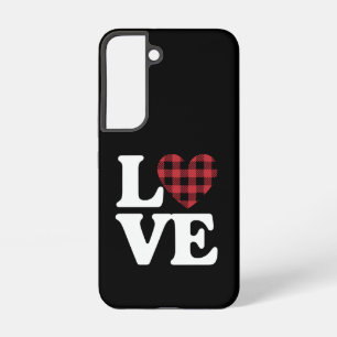 Valentines Day Heart Plaid Love Samsung Galaxy Case