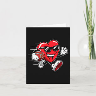 Valentines Day Heart Playing Football Boys Girls K Card