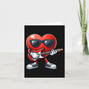 Valentines Day Heart Playing Guitar Toddler Februa Card