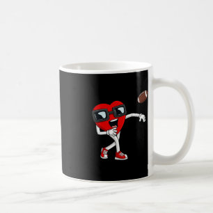 Valentines Day Heart Quarterback Football Boys Kid Coffee Mug