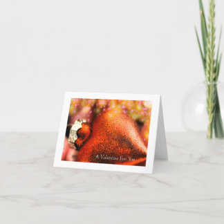 Valentine's Day Heart: Red in Glitter Holiday Card