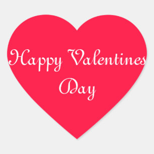 Valentines Day Heart Red White Colourful Romatic Sticker