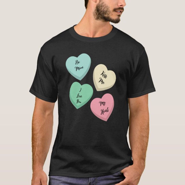 Valentine's Day Heart Sayings T-Shirt (Front)