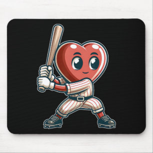 Valentine's Day Heart Sell Team Player Tter Hitter Mouse Pad